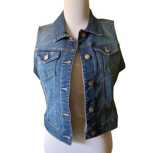 Denim crop top Jacket Vest!